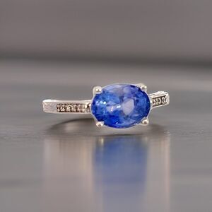 Natural Sapphire Diamond Ring 6.5 14k W Gold 2.36 TCW Certified $3,950 310592